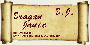 Dragan Janić vizit kartica